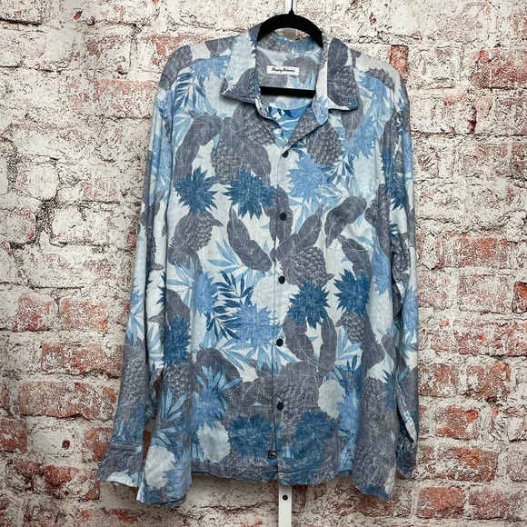 Tommy Bahama 100% Linen Long Sleeve Button Down XL - Picture 1 of 6